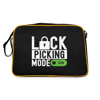 Schlüsseldienst Locksmith Dietrich - Retro Tasche - Schwarz/Gold - Hinten