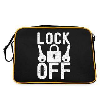 Schlüsseldienst Locksmith Dietrich - Retro Tasche - Schwarz/Gold - Hinten