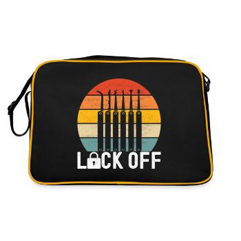 Schlüsseldienst Locksmith Dietrich - Retro Tasche - Schwarz/Gold - Hinten