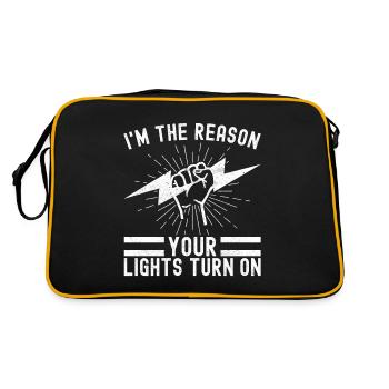 Electrician Electronics Technician - Retro Bag - black/gold - Back