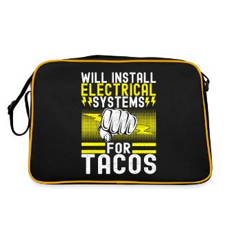Electrician Electronics Technician - Retro Bag - black/gold - Back