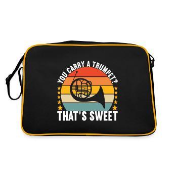 Horn Brass Instrument - Retro Bag - black/gold - Back