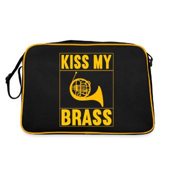 Horn Brass Instrument - Retro Bag - black/gold - Back