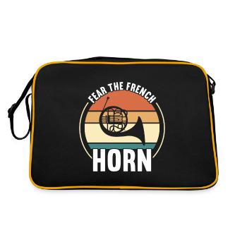 Horn Brass Instrument - Retro Bag - black/gold - Back