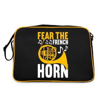 Horn Brass Instrument - Retro Bag - black/gold - Back