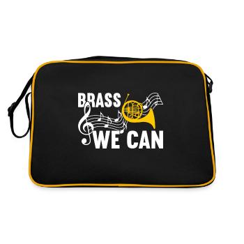Horn Brass Instrument - Retro Bag - black/gold - Back