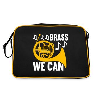 Horn Brass Instrument - Retro Bag - black/gold - Back