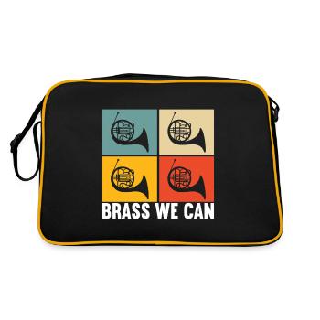 Horn Brass Instrument - Retro Bag - black/gold - Back