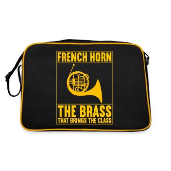 Horn Brass Instrument - Retro Bag - black/gold - Back