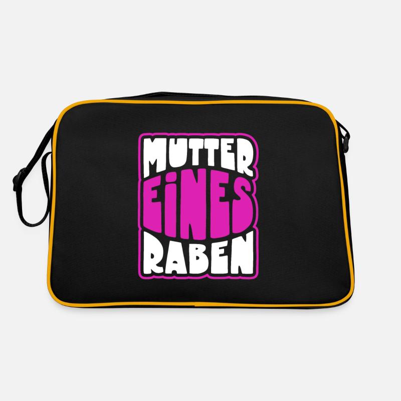Mutter eines Raben - Rabenmutter Retro Tasche