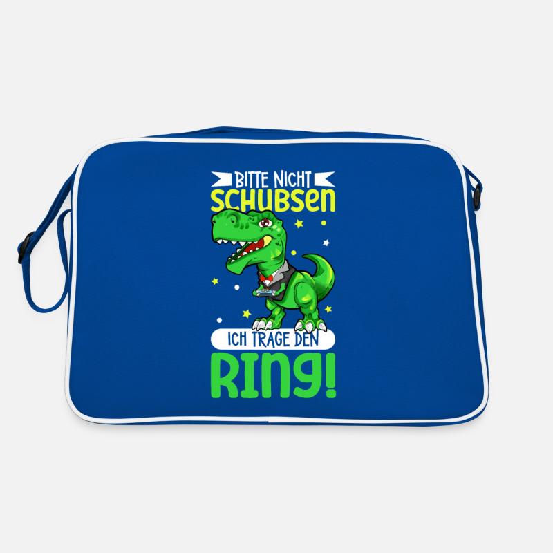 Bitte nicht schubsen - ich trage den Ring Retro Tasche