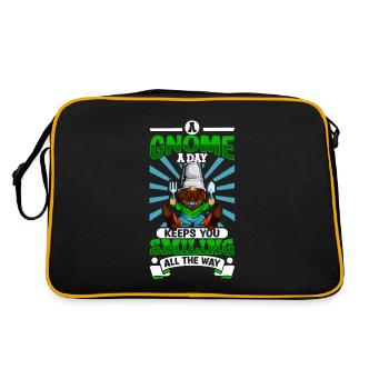 Un nain de jardin par jour - nain de jardin - Sac Retro - noir/or - Dos