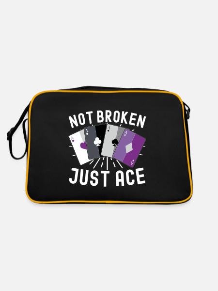 Asexuel Ace - Retro Bag - black/gold - Back
