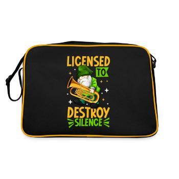 Lizenz zum Krach machen - Euphonium - Retro Tasche - Schwarz/Gold - Hinten
