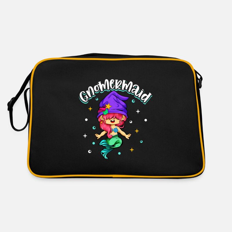 Gnom Meerjungfrau - Gartenzwerg Retro Tasche
