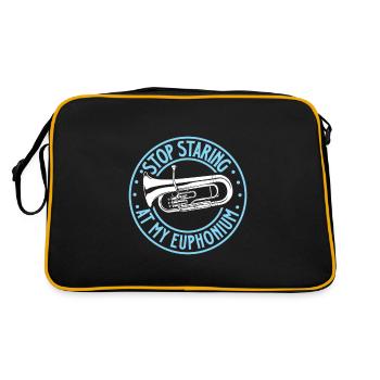 Don't stare at my euphonium like that - Retro Bag - black/gold - Back