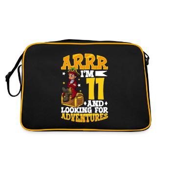 J’ai 11 ans - Jeune pirate - Sac Retro - noir/or - Dos