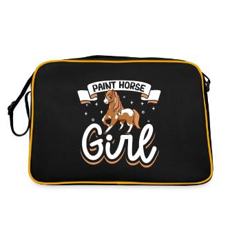 Paint Horse Girl - Sac Retro - noir/or - Dos