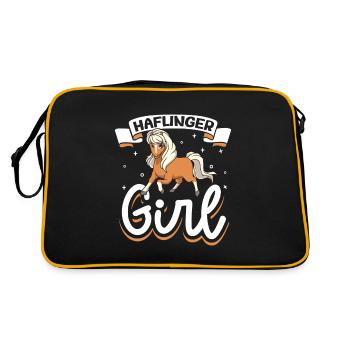 Haflinger Girl - Retro Bag - black/gold - Back