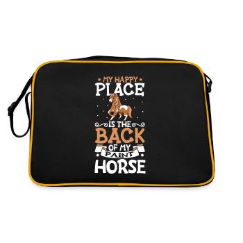 Mon endroit préféré - Paint Horse - Sac Retro - noir/or - Dos