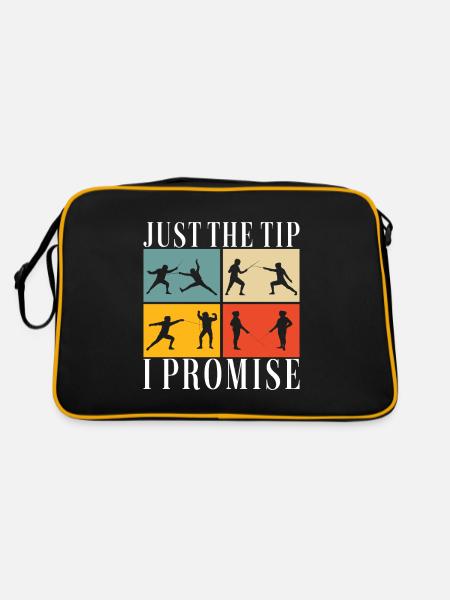 Fechten Fechtsport - Retro Tasche - Schwarz/Gold - Hinten