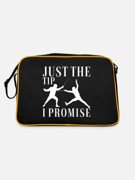 Fechten Fechtsport - Retro Tasche - Schwarz/Gold - Hinten
