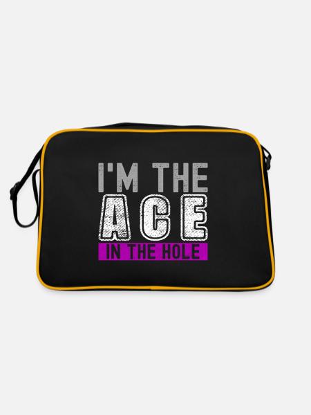 Asexuell Ace - Retro Tasche - Schwarz/Gold