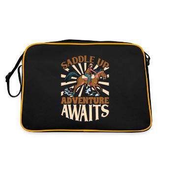 Saddle up - adventure awaits - horses - Retro Bag - black/gold - Back