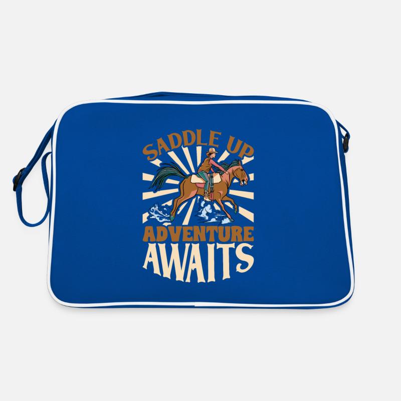 Selle - l’aventure vous attend - chevaux Sac Retro