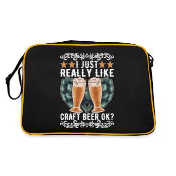 Beer Brewer Beer Brewing - Retro Bag - black/gold - Back