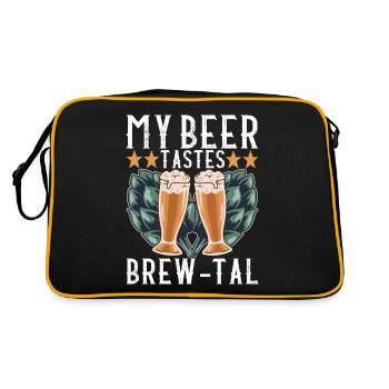 Beer Brewer Beer Brewing - Retro Bag - black/gold - Back