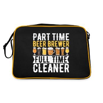 Beer Brewer Beer Brewing - Retro Bag - black/gold - Back