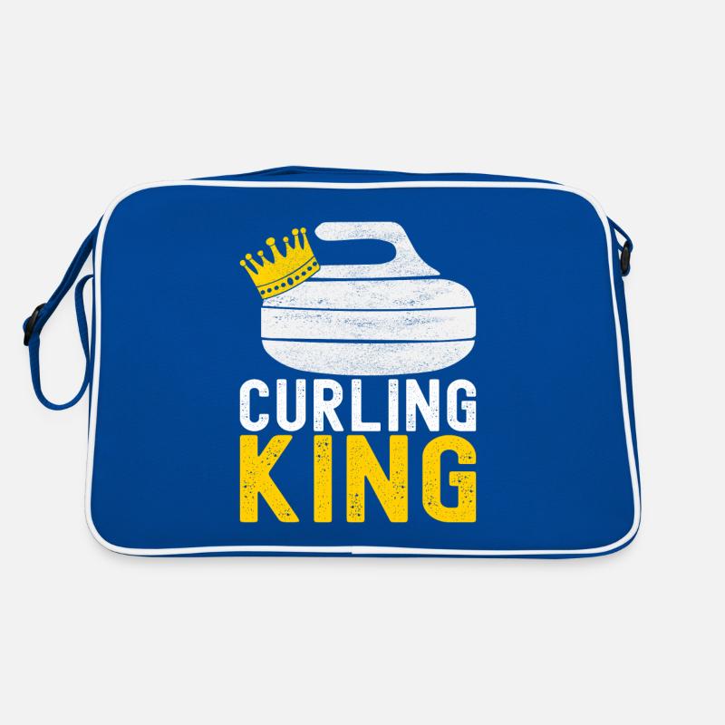 Curling Curlingspieler Retro Tasche