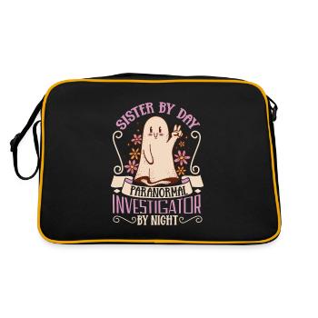 Sister is a ghost hunter - Retro Bag - black/gold - Back
