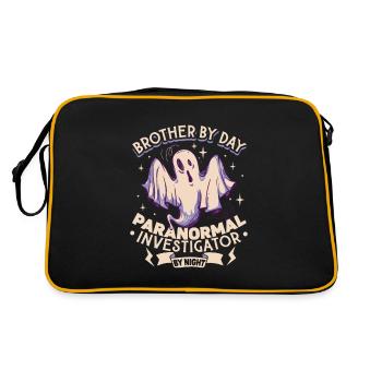 Brother is a ghost hunter - Retro Bag - black/gold - Back
