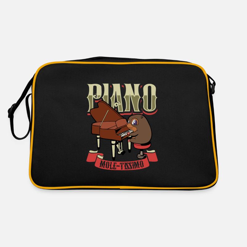 Piano Mole-tissimo - Maulwurf am Klavier Retro Tasche