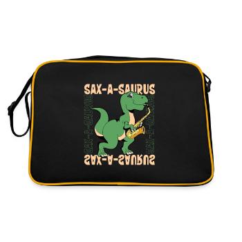 Sax-A-Saurus - TREX on saxophone - Retro Bag - black/gold - Back