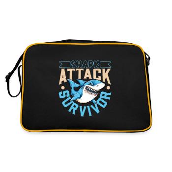 J’ai survécu à une attaque de requin - morsure de requin - Sac Retro - noir/or - Dos