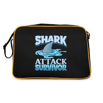 J’ai survécu à une attaque de requin - attaque de requin - Sac Retro - noir/or - Dos