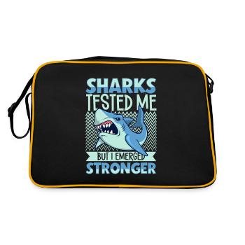 Les requins m’ont testé - attaque de requin - Sac Retro - noir/or - Dos