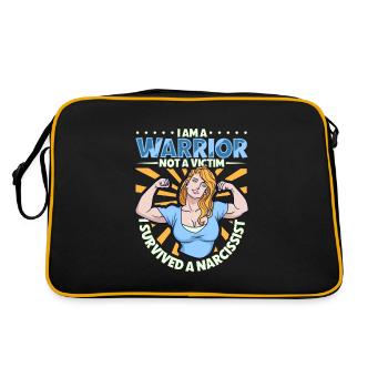 Combattant et non victime - survivant du narcissisme - Sac Retro - noir/or - Dos