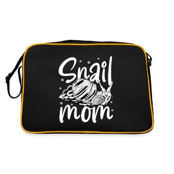 Snail owner - snail mom - Retro Bag - black/gold - Back