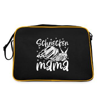 Snail lover - snail mom - Retro Bag - black/gold - Back