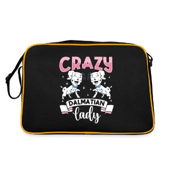 Crazy Dalmatian Lady - Dalmatiner - Sac Retro - noir/or - Dos