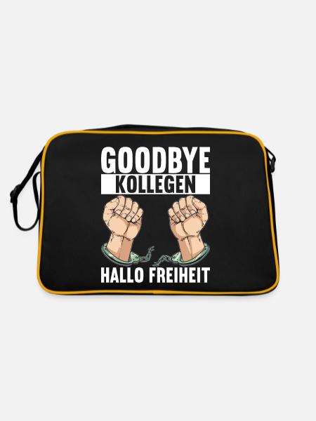Abschiedsgeschenk Kollege Jobwechsel - Retro Tasche - Schwarz/Gold - Hinten