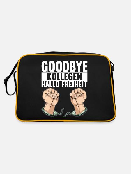 Abschiedsgeschenk Kollege Jobwechsel - Retro Tasche - Schwarz/Gold - Hinten