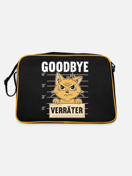 Abschiedsgeschenk Kollege Jobwechsel - Retro Tasche - Schwarz/Gold - Hinten