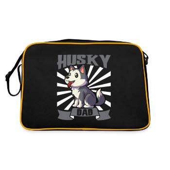 Husky Dad - Husky sibérien - Sac Retro - noir/or - Dos