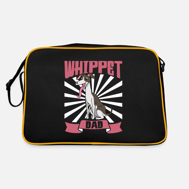 Whippet Dad - Whippet - Retro Bag - black/gold