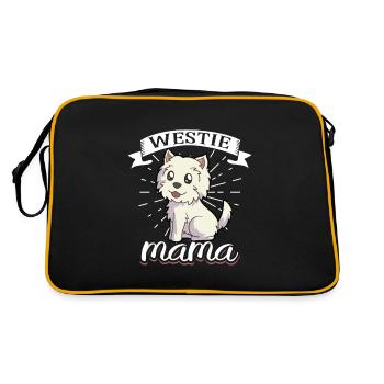Westie Mama - West Highland Terrier - Sac Retro - noir/or - Dos